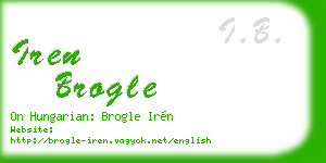 iren brogle business card